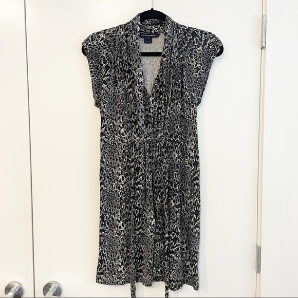 French Connection Black Printed Jersey Dress Size 4 - Picture 5 of 10